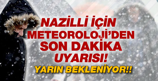 Meteoroloji Aydın ve çevrelerinde karın etkili olacağını bildirdi.