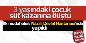Süt kazanına düştü!