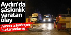 Aydın Jandarması önünde hareketli dakikalar!