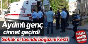 Sokak ortasında boğazını kesti