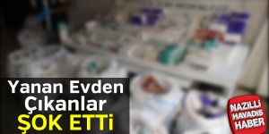 Yanan evde çıkanlar şok etti