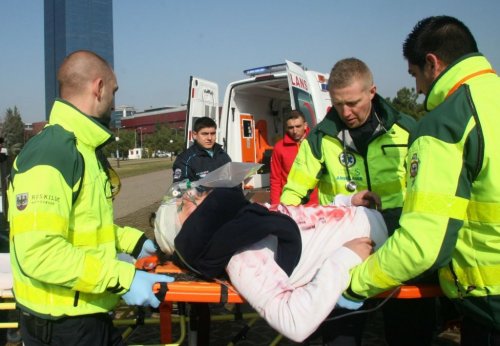 112'den Nefes Kesen Kurtarma Tatbikatı