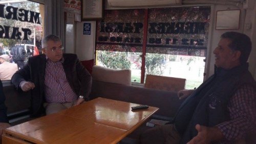 Altıntaş, taksicilerin çayını içti
