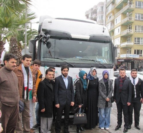 Aydın’dan Suriyeli savaş mağdurlarına bir tır yardım malzemesi gönderildi