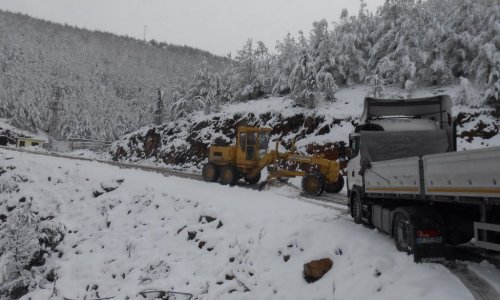 Bozdoğan beyaz örtüyle kaplandı