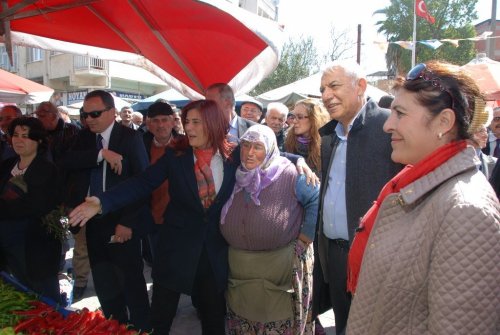 Çerçioğlu ve Yavaşoğlu, Germencik Pazarını Gezdi