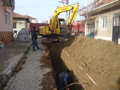 Germencik’te Kanalizasyon Çalışmalarını Bitiriyor