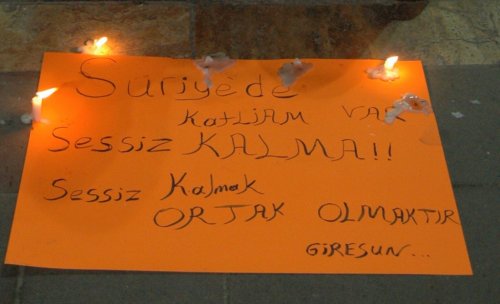 Giresun’da Tek Kişilik Suriye Eylemi