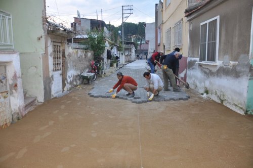 Nazilli Belediyesi, Sümer Mahallesi'nde kota yükseltme çalışması yapıyor