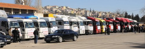 Yardım Malzemesi 20 Tır Suriye’ye Uğurlandı